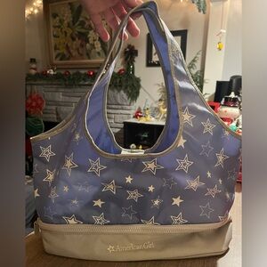 American Girl Starry Blue and Tan Tote
